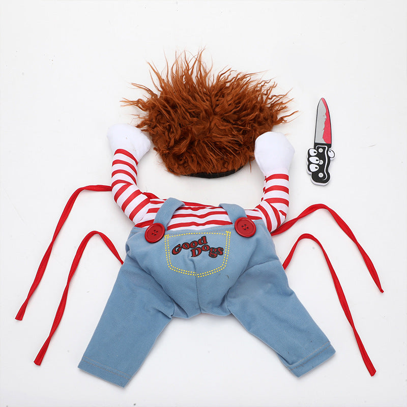 Chucky Killer Doll Riding Dog Costume