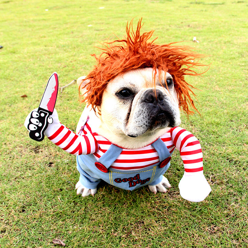 Chucky Killer Doll Riding Dog Costume