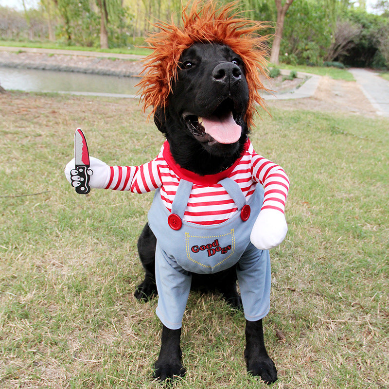 Chucky Killer Doll Riding Dog Costume