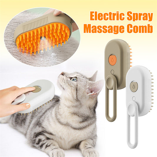 Steam Brush Grooming Comb Hair Removal with Electric Spray For Massage