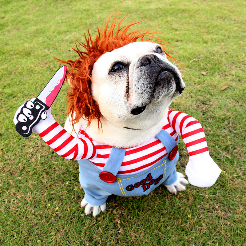 Chucky Killer Doll Riding Dog Costume