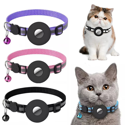 Reflective Nylon Airtag Pet Holder Collar