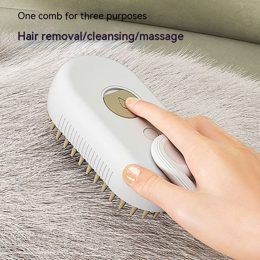 Steam Brush Grooming Comb Hair Removal with Electric Spray For Massage