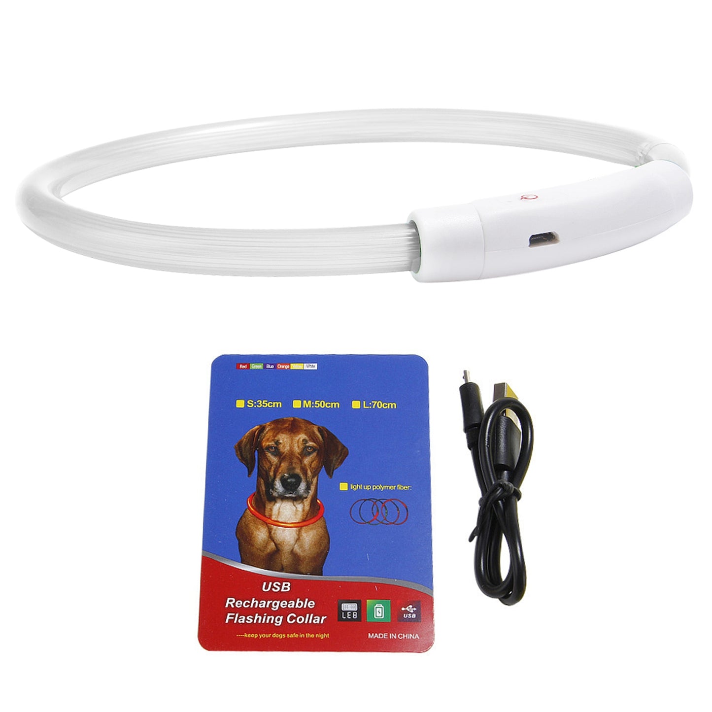 LED Lighting Dog Safety Collar Multi Color